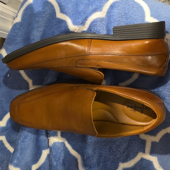 Clarks Tilden free dark tan leather shoes size11 New In Box main image 6